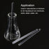 MECCANIXITY Borosilicate Glass Stick 5.91" Length 6mm Dia Stir Rod Mixing Tools with Both Ends Round for Lab Kitchen Science 3Pcs...