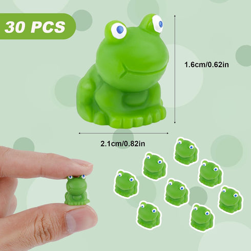 30pcs Resin Mini Frogs, Green Miniature Tiny Frog Figurines Cute Frog Decor Mini Garden Decorations Resin Animals for Landscape Dollhouse DIY Craf...