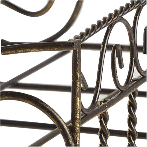 Boston International Garden Gate Design Guest Towel Napkin Holder Caddy, Antique Brass...