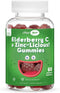 Elderberry Zinc Gummies - Organic Sambucus Elderberry Gummies with Zinc and Vitamin C - Vegan Immune Support for Adults and Kids - Chewable Elderb...