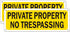 No Trespassing Private Property Sign Aluminum Metal for House Business Fence Simple Design (2 Pack, 10 x 3.5 inches)...