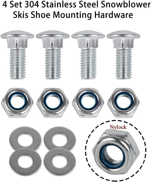 2 Pack Snowblower Skid Shoes Slide Shoe with Mounting Hardware for 731-06439 Polymer Snow Blower Slide Shoe...