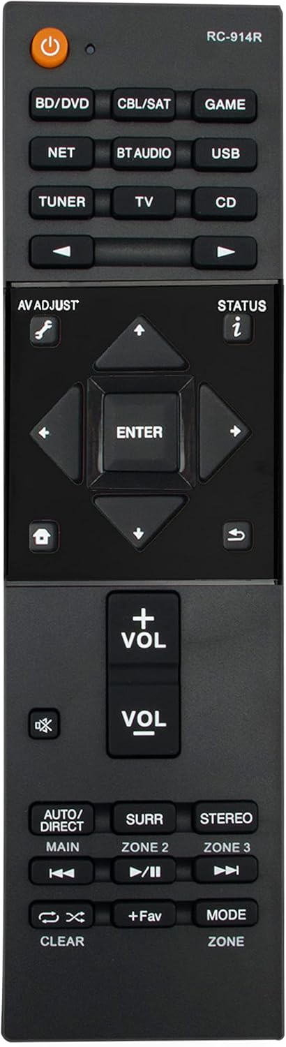 RC-914R 24140914 Remote Replacement for Pioneer Elite 4k Ultra HD Network AV Receiver SC-LX501 SCLX502 SC-LX502 VSXLX101 VSXLX301 VSX-LX302 VSX-83...