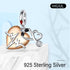 925 Sterling Silver Monsters Mouse Couple Safety Chain Charms for Bracelets Necklaces,Vampire Winged Heart Murano Glass Dangle Pendants Beads Jewe...