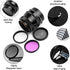 46mm Filter Kit Universal UV CPL FLD Filter Set UV Protection Filter Circular Polarizing Filter Fluorescent Filter with Lens Cap Replacement for C...