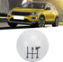Qiilu Round Ball Gear Shift Knob, M12x1.25 Gear Shift Knob Head 5 Speed Wear Resistant with 3 Adapter Universal Automobile Accessory(White)...