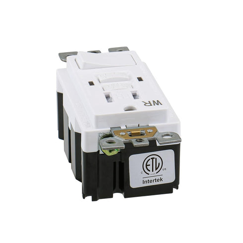 GFCI Outlet,Tamper Resistant GFCI Receptacle with Combination Switch,ETL Listed,Back &Side Wire,White (TR&WR15Amp)...