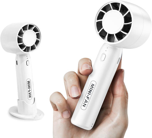 HITNEXT Handheld Mini Fan, Portable HandHeld Fan USB Rechargeable Fan 2000mAh Battery Operated, 3 Speed Small Personal Fan for Travel Home Office ...