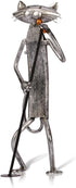 Tooarts Music Cat Metal Sculpture Iron Statue Handwork Handicrafts, 3 Funny Design...
