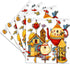 3dRose cst_184658_3 Pretty Decorative Teapots and Birdhouses-Ceramic Tile Coasters, Set of 4...