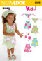 New Look Sewing Pattern 6578 Toddler Dresses, Size A (1/2-1-2-3-4)...