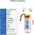 3.7V 701230 300mAh Lithium Polymer ion Battery Rechargeable Polymer Battery Pack with JST 2.0mm Connector...