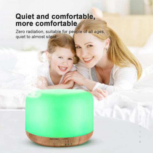 300ML Essential Oil Diffuser, Remote Control Ultrasonic Aromatherapy Oil Diffusers Cool Mist Humidifier, Waterless Auto-Off and 7 LED Light Colors...