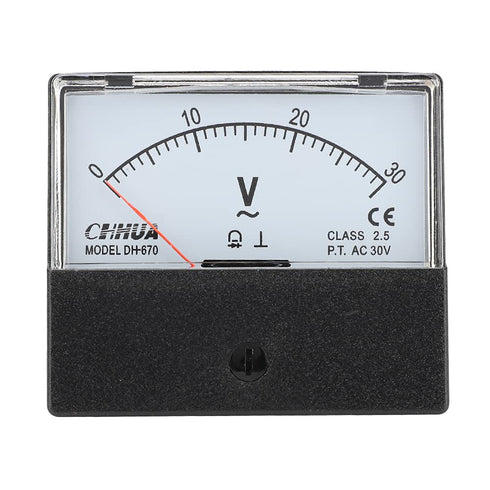 Voltmeter Analog Gauge Panel DH-670 AC 0-30V Volt Meter for Electrical Testing Mechanical Equipment...