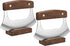 Hanaive 2 Set Pizza Cutter Mezzaluna Ulu Knife with Base Salad Veggies Chopper Slicer Cutter Mezzaluna Knife Cleaver Chopping Salad Chopper Stainl...