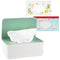 Diaper Wipes Dispenser Wipes Holder, Wipes Tissue Case Keeps Wipes Fresh Tissue Wipes Container with Lid (Green)...