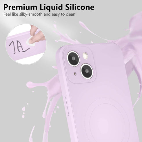 UEEBAI Liquid Silicone Wireless Charging Phone Case for iPhone 13 6.1 inch, Built-in Magnets Compatible with MagSafing Faster Charging Slim Fit So...