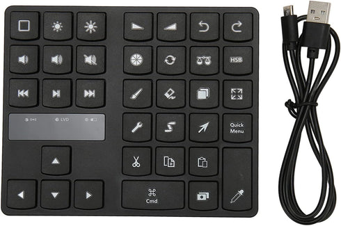 Keyboard for Procreate, Rechargeable Drawing Keyboard with 35 Shortcut Keys, One Handed Buetooth Keypad for Drawing Shortcuts, Graphic Tablets, Dr...