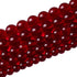 Smooth Garnet Red Glass Crystal Round Loose BeadsFor Jewelry Making DIY Bracelet Necklace Accessories 6mm 68pcs 15" Strand(Garnet Red Glass, 6mm)...
