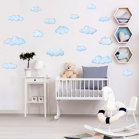 DECOWALL DS9-1702 Clouds Kids Wall Decals Wall Stickers Peel and Stick Removable Wall Stickers for Kids Nursery Bedroom Living Room...