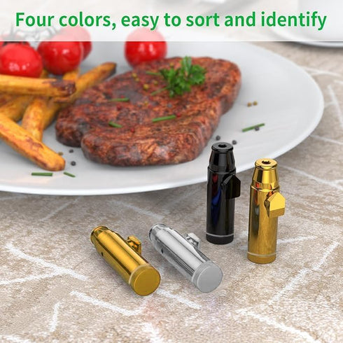 3 Pack NTIERA Mini Pepper Shaker,Premium Metal SnufBullet Spice and Sweetener Portable Travel Storage (Anodized Aluminum)...