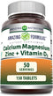 Amazing Formulas Calcium Magnesium Zinc + D3 Supplement | 150 Tablets | Non-GMO | Gluten-Free | Made in USA...
