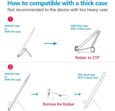 Cell Phone Stand 2 Pack Cell Phone Holder for Desk, Portable Phone Stand Holder for Desktop Kitchen Travel, Cellphone Stand Mobile Holder for iPho...