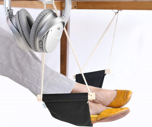 Home-organizer Tech Portable Adjustable Foot Hammock for Corner Desk Office Foot Rest Mini Under Desk Foot Rest Hammock for Home, Office, Airplane...
