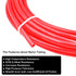 Beduan 8 mm OD Pneumatic Air Line Tubing Nylon Air Hose for Fluid Transfer or Air Brake System 32.8ft (Red)...