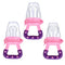 Baby Food Feeder 3 Pack Silicone Fruit Pacifier Teething Reusable Pouches Pacifier Pink by Mluchee(S,M,L)...
