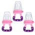 Baby Food Feeder 3 Pack Silicone Fruit Pacifier Teething Reusable Pouches Pacifier Pink by Mluchee(S,M,L)...