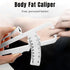 Body Fat Caliper with Body Fat Percentage Measure Chart for Accurately Measuring Body Fat (White)...