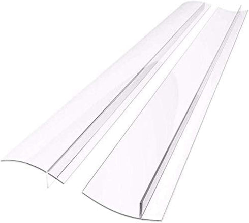 Fullgaden 2019, Premium Silicone Kitchen Stove Cooktop Counter Gap Covers, Food Grade, Non-Toxic, (2 Pack,21 Inch), Clear