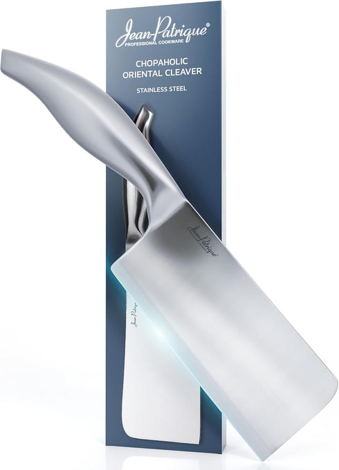 Jean-Patrique Cleaver Butcher Knife - Single Forged with Razor Sharp Edge Cleaver Knife - Kitchen Chopping Knife Meat Cleaver 6.7"/17cm...