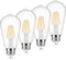 Brightever 4-Pack Vintage LED Edison Bulbs 60W Equivalent, 6W ST58 2700K Warm White Antique LED Filament Bulbs, E26 Medium Base, Clear Glass Style...