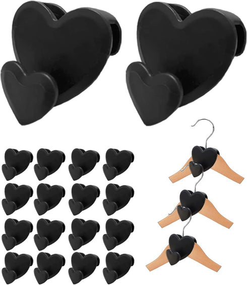 Clothes Hanger Connector Hooks - 18 Pack Heavy Duty Plastic Hangers Hooks for Wardrobe Organizers and Storage for Dorm Room Essentials, Hangers Sp...