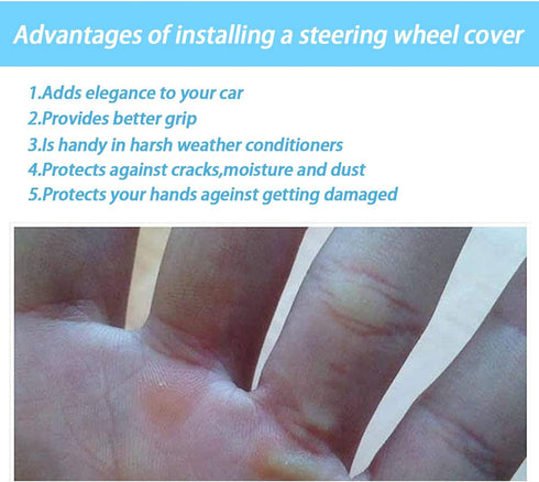 Elastic Stretch Steering Wheel Cover, Universal 15 Inch Automotive Steering Wheel Cover, Microfiber Breathable Ice Silk, Anti-Slip, Odorless, Easy...