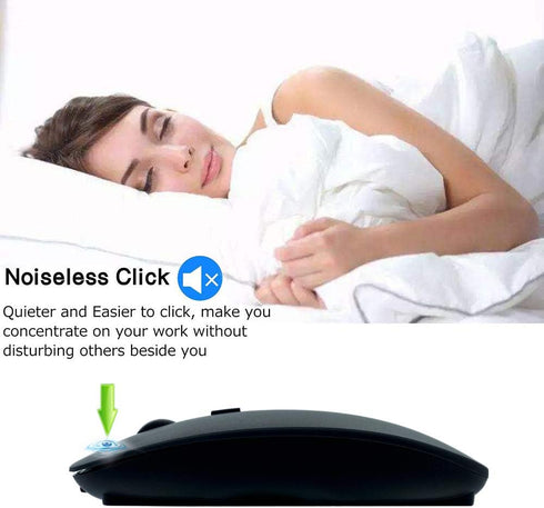 Bluetooth Rechargeable Mouse for MacBook Pro, MacBook Air, Notebook, PC, Laptop - Black......