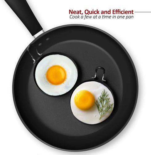 Eggs Rings, 4 Pack Stainless Steel Egg Cooking Rings, Pancake Mold for frying Eggs and Omelet...