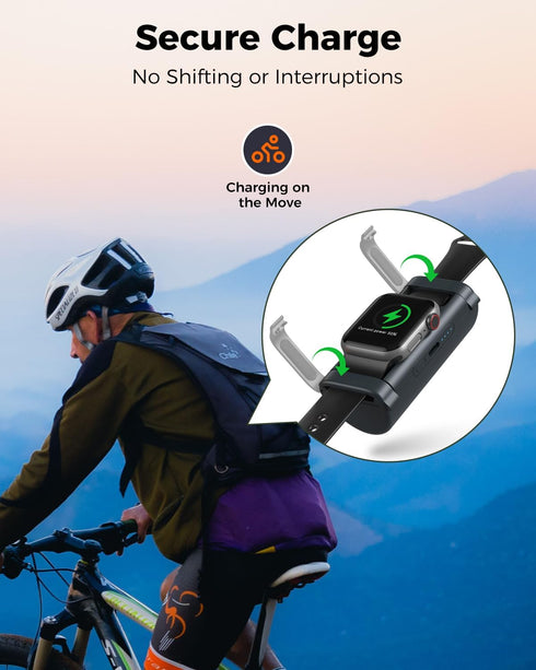 NEWQ Lockable Mini Portable Charger for Apple Watch Power Bank Keychain 1800mAh iwatch Magnetic Charger for Apple Watch Series 9/8/7/6/5/4/3/2/1/S...