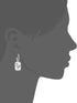 Lucky Brand Silver-Tone Flower Rectangle Charm Hoop Earrings...