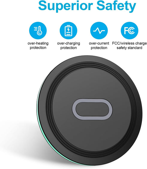 15W Wireless Charger Fast Charging Pad Compatible Google Pixel 8, 7 Pro, 7, 6, 6 Pro, 5, 4, 4 XL, 3, 3 XL, Pixel Buds, Samsung Galaxy S24 S23 S22 ...