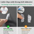 Adhesive Cable Clips Clear (40PCS, M), Strong Self-Adhesive Upgraded Wire Holders for Wall,Strong Cord Organizer Under Desk,TV,Car,PC,Christmas Li...