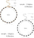 Black Crystal Beads Anklet Dainty Black Glass Bar Beads Link Chain Anklet Bracelet for Women Girls Barefoot Sandal Vacation Bikini Jewelry-silver...
