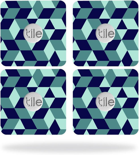 MightySkins Skin Compatible with Tile Slim Key Finder (4 Pack) wrap Cover Sticker Skins Geo Tile...