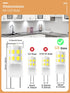 G8 LED Bulb Dimmable, 3W (20W-25W Halogen Equivalent), G8 GY8.6 Bi-Pin Base, T4 JCD Type 120V Mini G8 Bulb for Under Cabinet Puck Light, Under Cou...