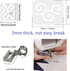 Free Motion Quilting Template Rulers Quilting Ruler with Quilting Frame 3mm for Domestic Sewing Machine with Stainless Steel Low Shank Ruler (D2)...
