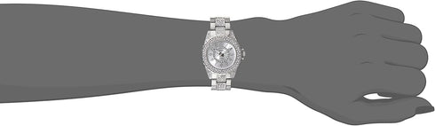 Accutime XOXO Women's Analog Watch with Silver-Tone Case, Rhinestone Bezel/Dial/Band, Silver-Tone Sunray Dial - Official XOXO Woman's Watch, Jewel...