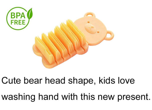 Nail Scrubber Brush Kids, Finger Nails Scrub Scrubbing Cleaning Washing Brushes with Soft Bristle for Baby and Children, Animal Style and 2 Colors...