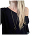 Boho Long Heart Pendant Necklace Gold Outline Heart Necklace Chain Hollow Heart Drop Necklace Minimalist Necklace Jewelry for Women and Girls Gift...